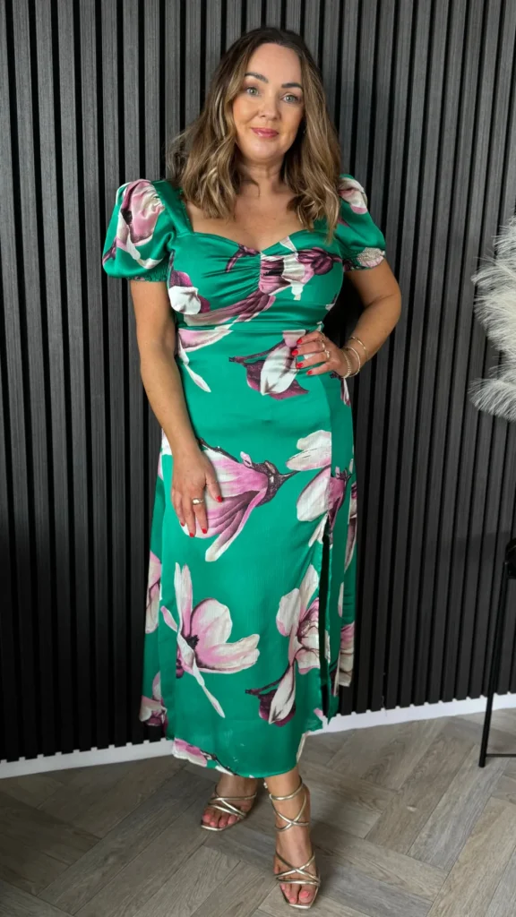 GIRL IN MIND Going Out Dresses | Occasion Dresses^Taylor Green Abstract Sweetheart Midi Dress
