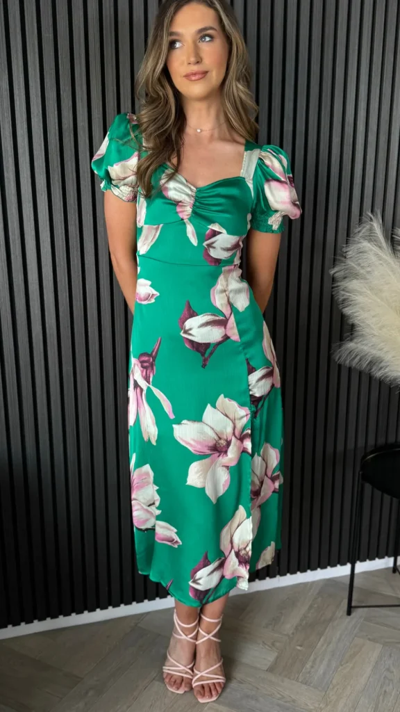 GIRL IN MIND Going Out Dresses | Occasion Dresses^Taylor Green Abstract Sweetheart Midi Dress