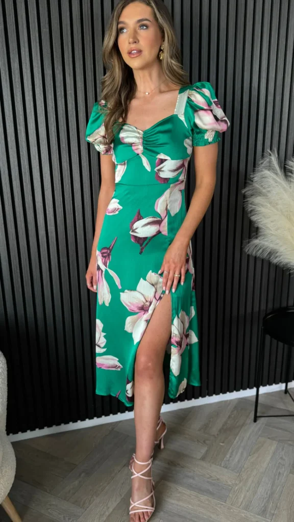 GIRL IN MIND Going Out Dresses | Occasion Dresses^Taylor Green Abstract Sweetheart Midi Dress