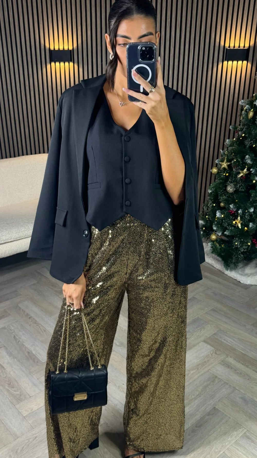 tilly_gold_glitter_detail_0.webp COPPEROSE Trousers^Tilly Gold Glitter Detail Wide Leg Trousers