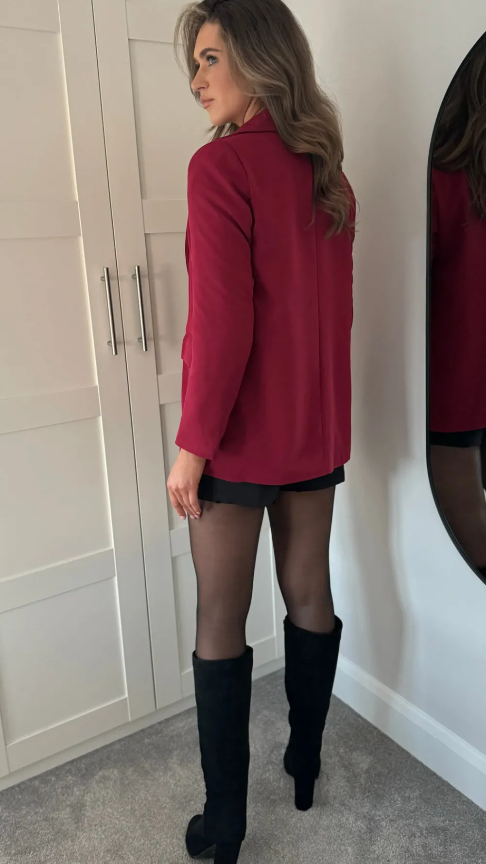 toni_burgundy_oversized_b_4.webp ESTEE BROWN Blazers^Toni Burgundy Oversized Blazer