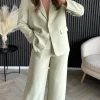 FEELKOO Trousers^Uma Light Green Wide Leg Trousers