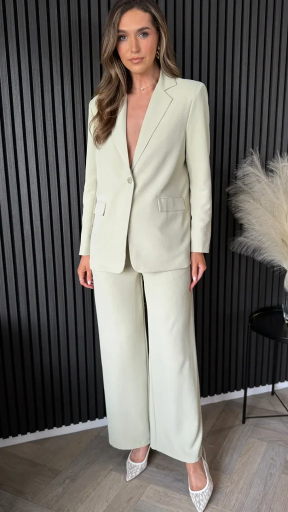 FEELKOO Trousers^Uma Light Green Wide Leg Trousers