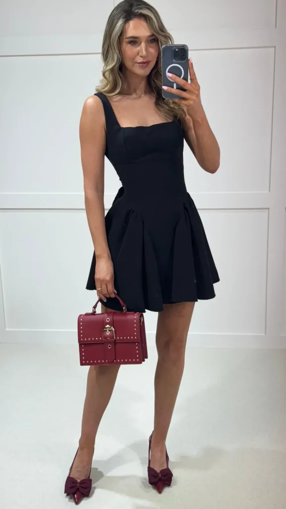 BABEZ LONDON Going Out Dresses | Mini Dresses^Valencia Black Bow Back Skater Mini Dress