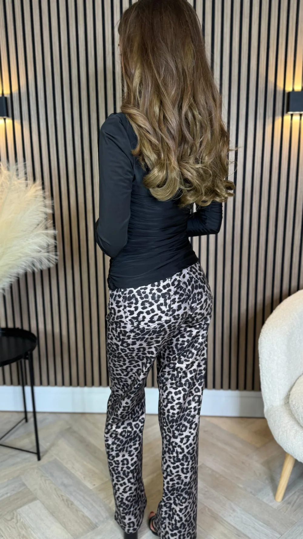 valerie_black_off_the_sho_4.webp AX PARIS Tops^Valerie Black Off The Shoulder Long Sleeves Ruched Waist Top