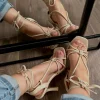 CC Heels^Vinka Beige Strappy Stiletto Sandals