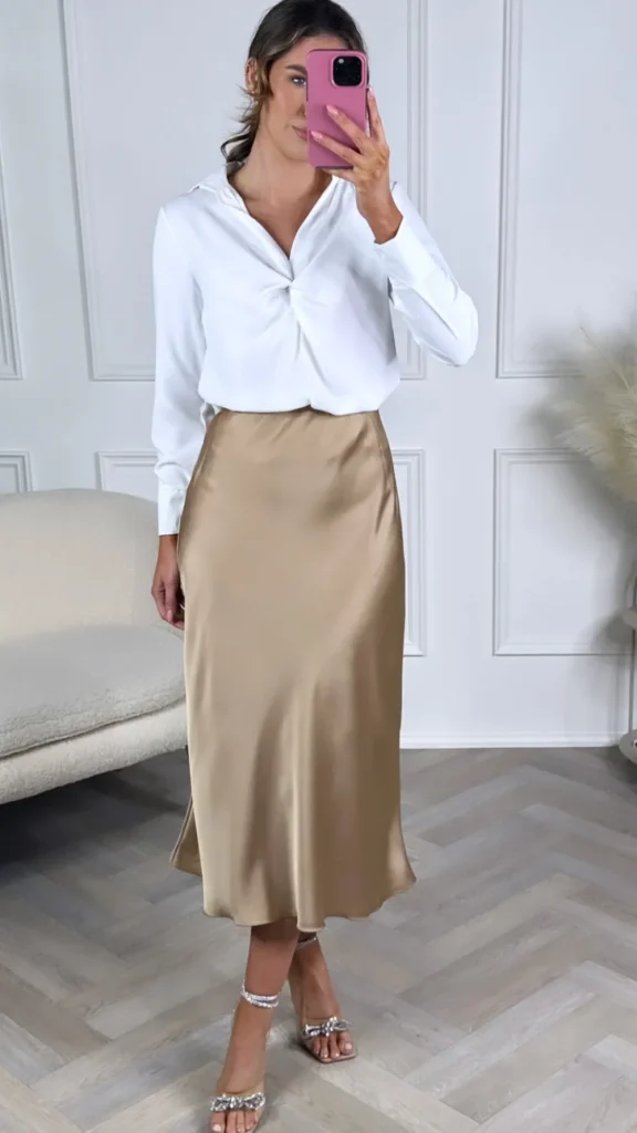 COPPEROSE Skirts & Shorts^Yaella Camel Midi Skirt