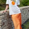 COPPEROSE Skirts & Shorts^Yaella Orange Midi Skirt
