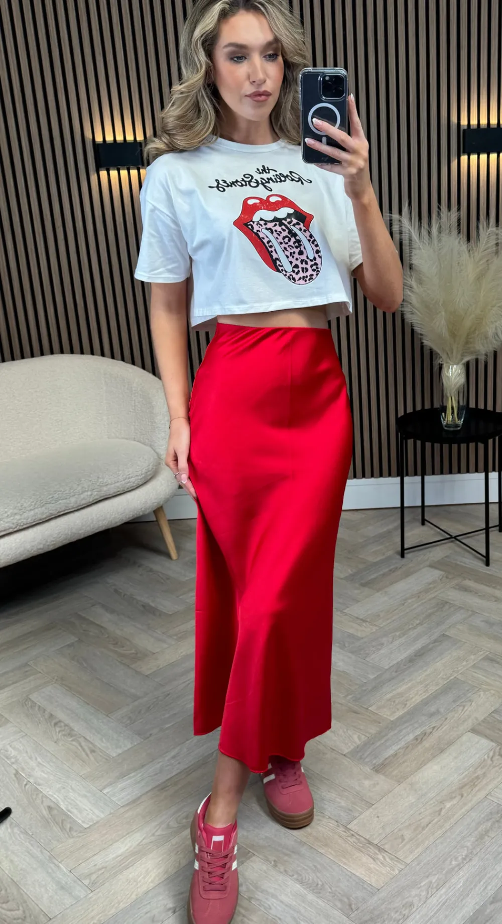 yaella_red_midi_skirt_4.webp COPPEROSE Skirts & Shorts^Yaella Red Midi Skirt