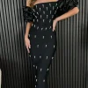 FP & CO Going Out Dresses | Occasion Dresses^Zara Black Puff Sleeve Embellished Bandage Midi Dress
