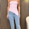 LUCCE Tops^Zoey Pink Bandeau Top